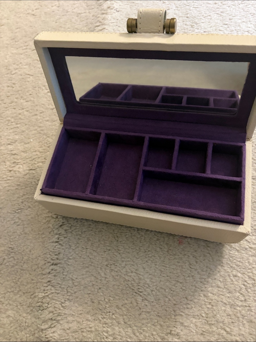 Pottery Barn Cream Jewelry Box - Picture 2 of 12